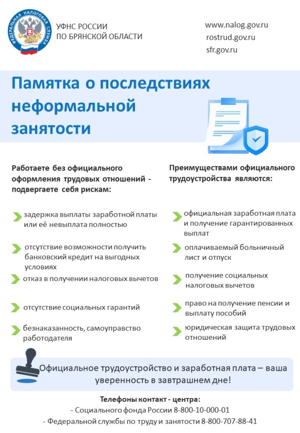 Противодействие нелегальной занятости.